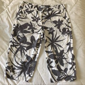 Tropical Print Calvin Klein Capri Pants